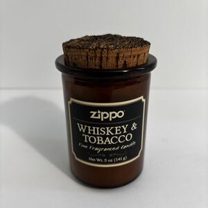 Zippo Spirit Candle Whiskey and Tobacco Scent 5 oz jar Made in USA